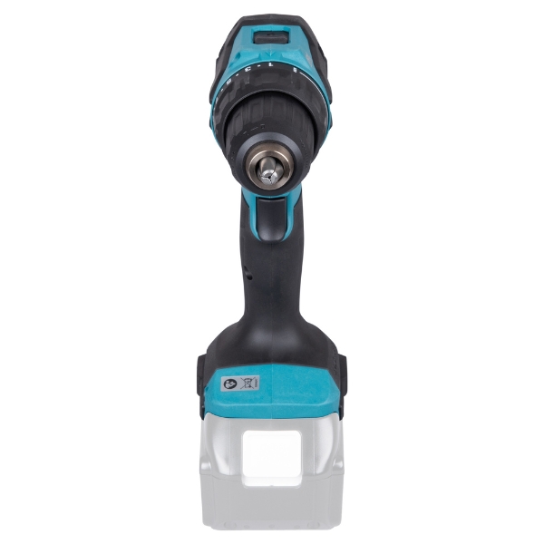 Makita DDF490Z 18V LXT akkuporakone runkona. Hiiliharjaton moottori, 50 Nm vääntö, kompakti rakenne ja XPT-suojaus poraukseen sekä ruuvaukseen.