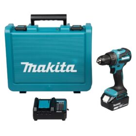 Makita DDF490WF 18V LXT akkuporakone 3,0 Ah akulla ja laturilla. Hiiliharjaton moottori, 50 Nm vääntö, LED-valo ja XPT-suojaus.
