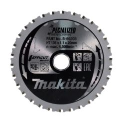 Makita Pyörösahanterä 136mm Z-30 – EFFICUT-terä metallin sahaamiseen