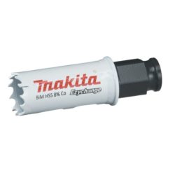 Makita EzyChange 22mm reikäsahanterä – nopea ja kestävä bimetalliterä monipuoliseen käyttöön. EzyChange-pikakiinnitys, 8 % kobolttia.