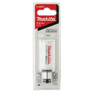 Makita EzyChange 22mm reikäsahanterä – nopea ja kestävä bimetalliterä monipuoliseen käyttöön. EzyChange-pikakiinnitys, 8 % kobolttia.