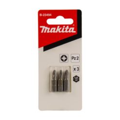 Makita ruuvauskärki PZ2, 25 mm, 3 kpl