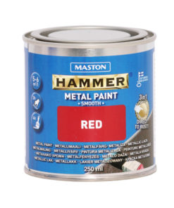 Maston Hammer Sileä Metallimaali 250ml Punainen