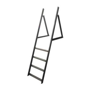 Tikli kalteva 4‑askelmainen laituritikas, rihlatut alumiiniaskelmat