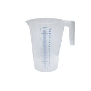 KABI mittakannu 2 l PP‑muovia, asteikko molemmin puolin