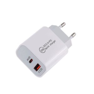 Mobia verkkovirtalaturi USB-C PD ja USB-A QC pikalataukseen