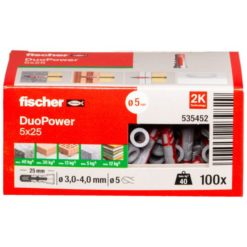 535452 Nailontulppa fischer 5x25mm 100kpl