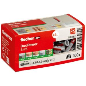 535452 Nailontulppa fischer 5x25mm 100kpl
