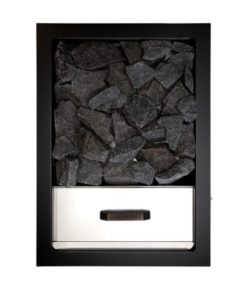 Narvi Kaamos 20 VS puukiuas vesisäiliöllä – musta, suomalainen designkiuas