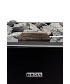 Narvi Kaamos 20 VS puukiuas vesisäiliöllä – musta, suomalainen designkiuas