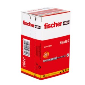 Fischer Hammerfix N 6x60/30 S naulatulppa 50 kpl (Ø6 mm)