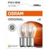 Osram Original 12V P21/5W pienoispolttimot (pari) – 21/5W, ensiasennuslaatu, alkuperäisen tilalle sopiva ja kestävä ratkaisu. EAN 4062172396448.