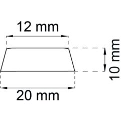 Ovenpysäytin valkoinen – Ø 20×10 mm, ruuvikiinnitteinen, 5 kpl pakkaus, suojaa ovea ja seiniä