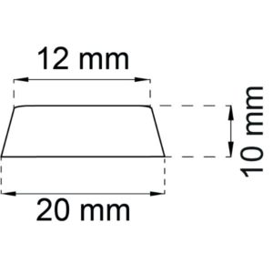Ovenpysäytin valkoinen – Ø 20×10 mm, ruuvikiinnitteinen, 5 kpl pakkaus, suojaa ovea ja seiniä