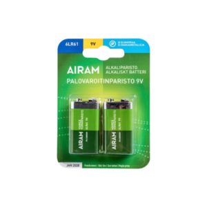 Palovaroitinparisto 9V 2KPL, Airam