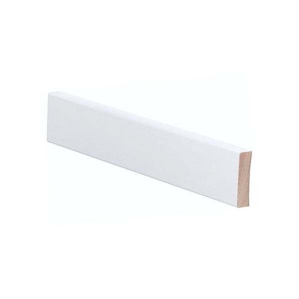 Puhdasvalkoinen mäntyinen peitelista 12x42 mm NCS S 0500-N
