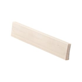 Vaniljansävyinen saunasuojattu mäntyinen peitelista 12x42x2200 mm