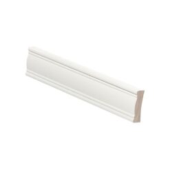 Valkoinen koristeellinen peitelista 12x42x3600 mm palmikkoprofiililla