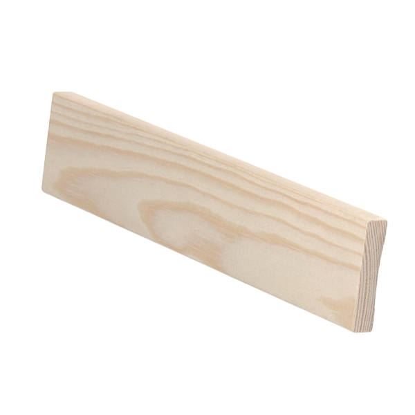 Puuvalmis sileä peitelista 12x52 mm