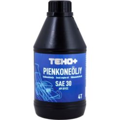 Teho+ 4T SAE 30 pienkoneöljy 0,6 L – laadukas mineraaliöljy ruohonleikkureille ja muille nelitahtisille pienkoneille. Tuotenumero 170341, EAN 6417196781325.
