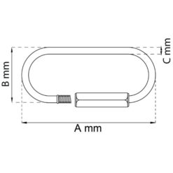 Pikalenkki 208-8,0 sähkösinkitty 74 mm – Ø 8,0 mm, max 300 kg, 2 kpl pakkaus, kestävä liitososa EAN: 7317900121807