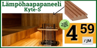 Lämpöhaapapaneeli Kyte-S alennuksessa