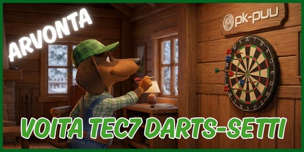 Osallistu arvontaan voittaaksesi Darts-setin PK-Puu.fi kilpailussa