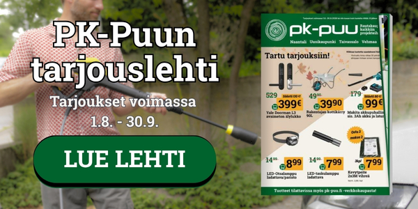 PK-Puu rautakauppa tarjouslehti elokuu 2026