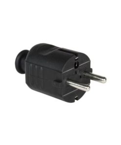 Pistotulppa IP44 musta maadoitettu PVC