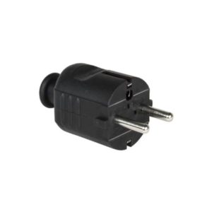 Pistotulppa IP44 musta maadoitettu PVC