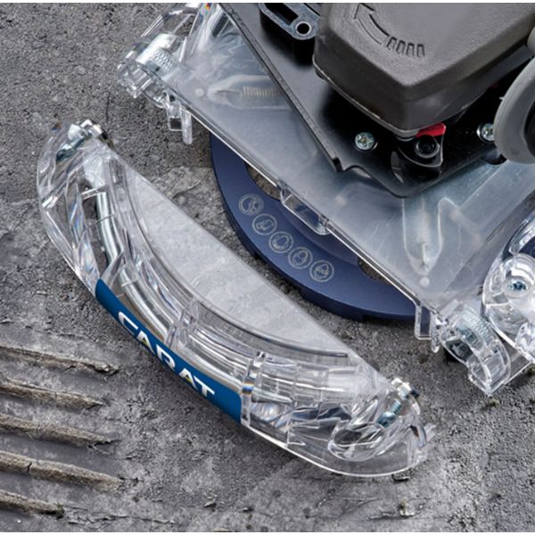 Pölynpoistosarja Carat Hionta Ø125 – pöly- ja suojakuori kulmahiomakoneisiin Ø115–125 mm, yhteensopiva useimpien merkkien kanssa. EAN:8714452061237