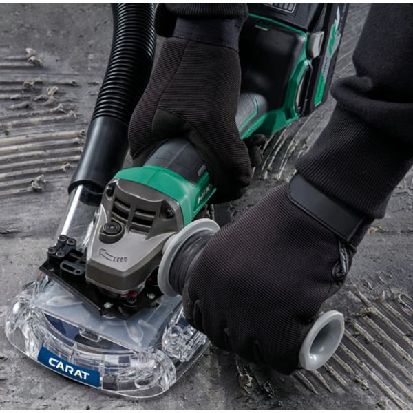 Pölynpoistosarja Carat Hionta Ø125 – pöly- ja suojakuori kulmahiomakoneisiin Ø115–125 mm, yhteensopiva useimpien merkkien kanssa. EAN:8714452061237