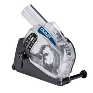 Carat-pölynpoistosarja Ø 125 mm kulmahiomakoneeseen – tehokas ja helposti asennettava suojakuori pölyttömään leikkaamiseen.