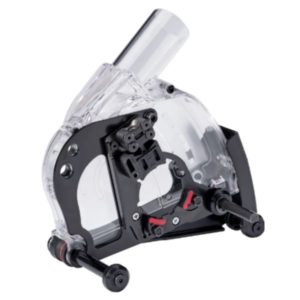 Carat-pölynpoistosarja Ø 125 mm kulmahiomakoneeseen – tehokas ja helposti asennettava suojakuori pölyttömään leikkaamiseen.