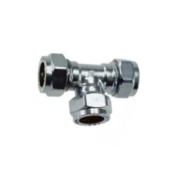 Puserrusliitin T-haara kromi STF 12mm