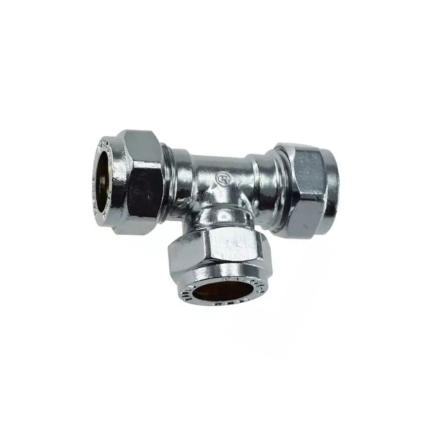 Puserrusliitin T-haara kromi STF 12mm