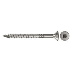 PowerFast hakkuriruuvi 4,5x70mm – ruostumaton teräs, uppokanta ja Torx-kärki. Erinomainen valinta terassien ja vaativien ulkotilojen puuliitoksiin. 200 kpl pakkaus.