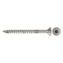 PowerFast hakkuriruuvi 5,0x50mm – ruostumaton teräs, uppokanta ja Torx-kärki. Kestävä valinta terassien ja ulkotilojen puuliitoksiin. Tutustu ja tilaa!