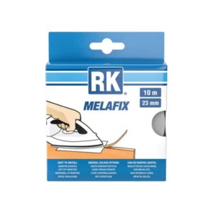 RK Melafix – valkoinen melamiinireunanauha, helppo silitysraudalla kiinnitettävä