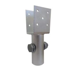 Kiinteä U-kiinnike 52 x 95 mm Järnvik kierrepaaluihin – tukeva ja sivuttaiskuormaa kestävä ratkaisu puupalkkien kiinnitykseen. EAN 6430049654843.