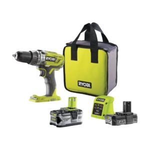 Ryobi Akkuiskuporakone R18PD3-242S 18V ONE+ kahdella akulla