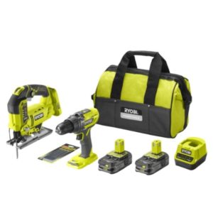Ryobi RCK182B-225SA6 akkukonesetti, sisältää iskuporakoneen ja pistosahan