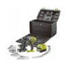 Ryobi R18DD3-220X akkukäyttöinen porakonesetti 18V ONE+, 2 akkua ja 100 tarviketta
