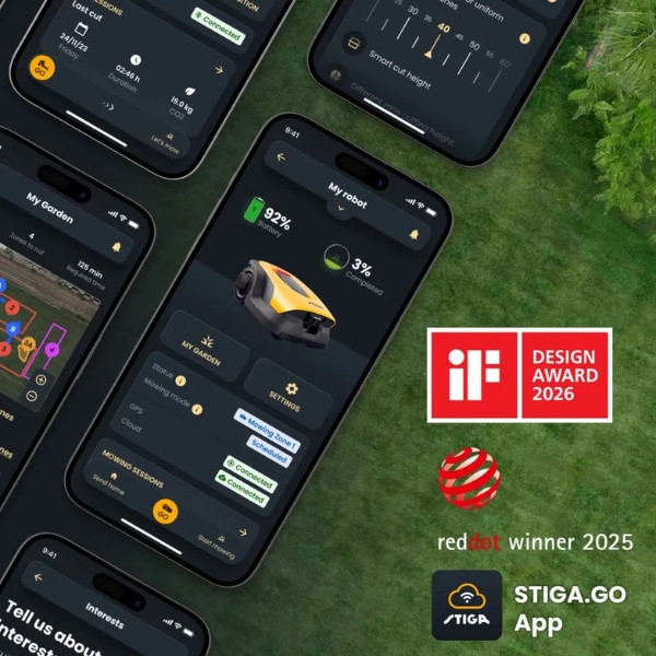 Helposti hallittava STIGA.GO-sovelluksella