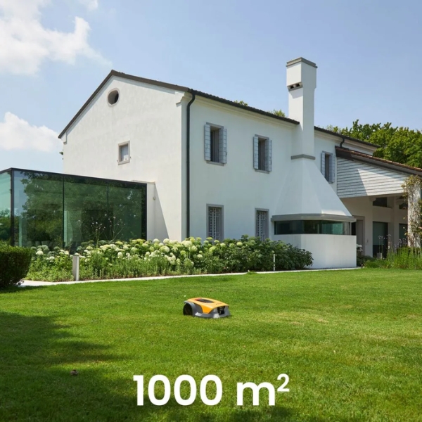 STIGA A 10v robottiruohonleikkuri jopa 1000 m² pihoille. AI-kamera, ei rajakaapeleita, helppo ohjaus sovelluksella ja täydellinen leikkuujälki.