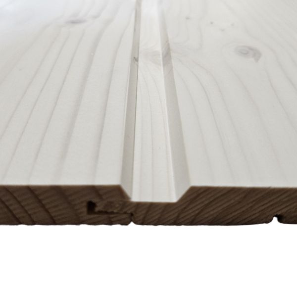 Valkolakattu STV-sisäpaneeli 14x120x4470 mm B-laatu