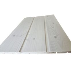 Valkolakattu STV-sisäpaneeli 14x120mm, B-laatu. Myyntipakkaus sisältää 6 paneelia.