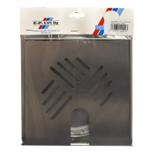 Aurora säädettävä kehys 196 x 196 mm (34 mm), U-malli – siisti viimeistely ja helppo korkeussäätö lattiakaivon kannelle. EAN 6430080190003.