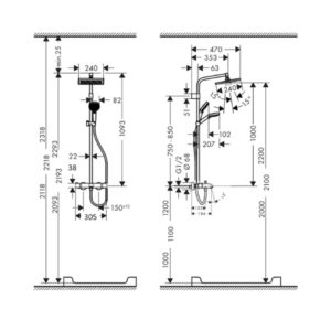 Sadesuihkuhana Hansgrohe 26556000 Crometta E Varia 240 jp