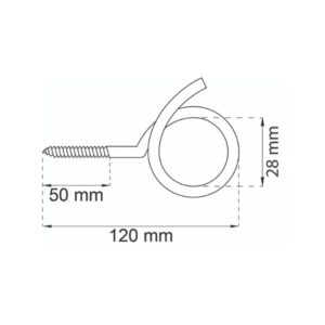 Saparokoukku 2kpl sinkitty, Habo 115